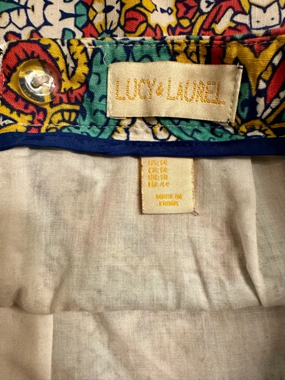 Lucy & Laurel Turquoise and Multi-Color Printed Mini Skirt Anthropologie - Picture 4 of 4